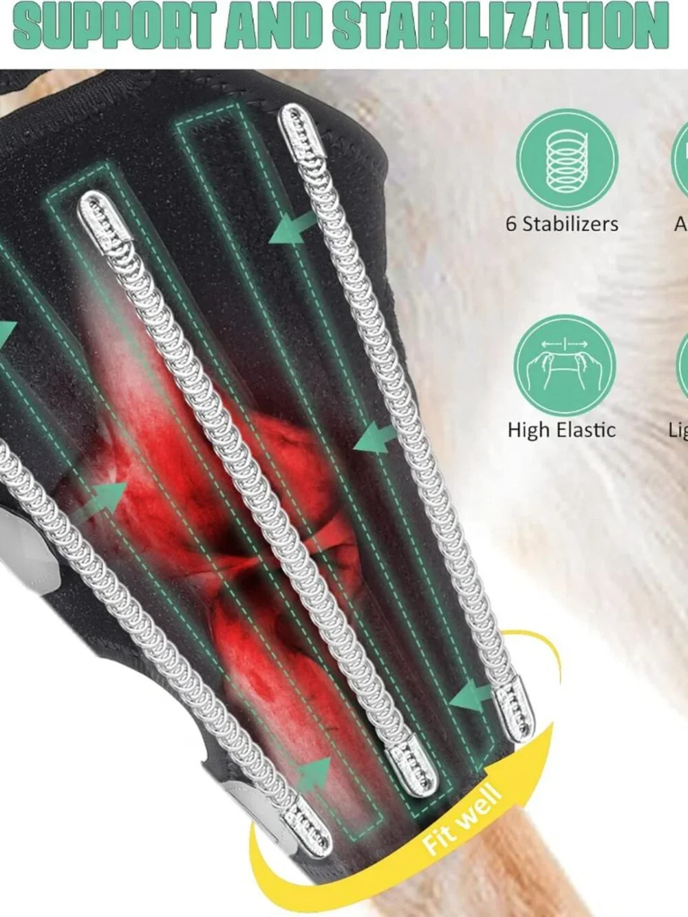 Dog ACL Brace for Dogs Rear Leg, Cruciate Care Knee Brace for Dogs Back Leg